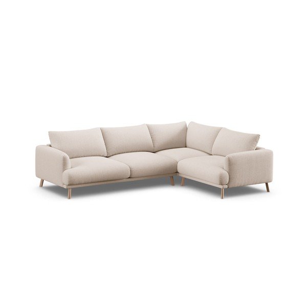 Divano angolare beige (con penisola a destra/con chaise lounge) Naomi – Micadoni 