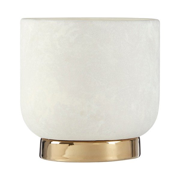Vaso da fiori in gres bianco-oro Callie, ø 16 cm - Premier Housewares-image-1