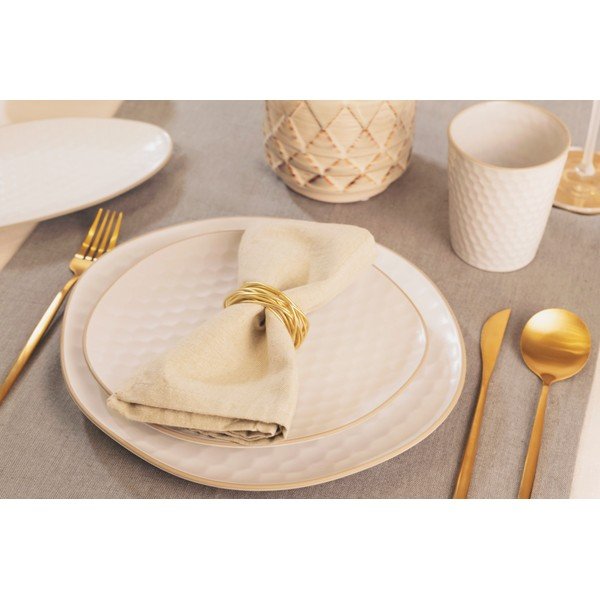 Set di piatti da dolce bianchi in gres 6 pz Imprints – Villa Altachiara-image-4
