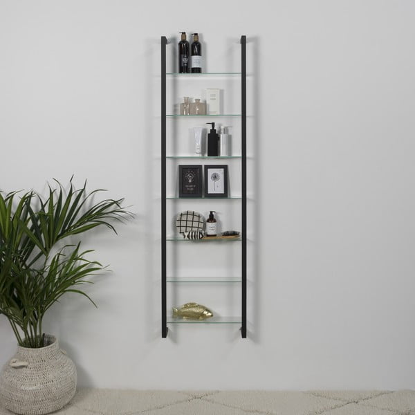 Mensola nera in metallo con ripiani multipli 46 cm Cubic – Spinder Design-image-1