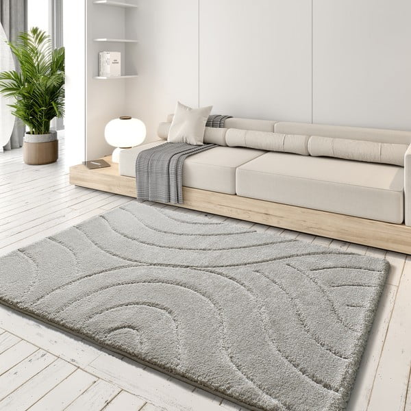 Tappeto in grigio chiaro 133x190 cm Molier – Universal-image-1