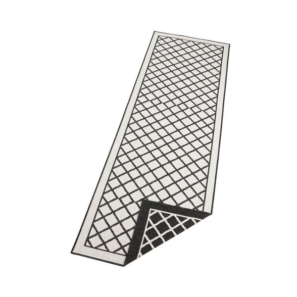 Tappeto da esterno nero e crema , 80 x 250 cm Sydney - NORTHRUGS-image-3