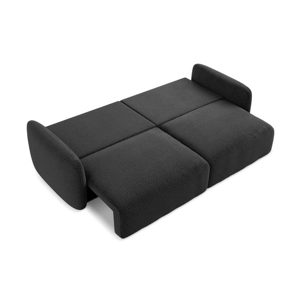 Divano nero allungabile/con contenitore 238 cm Kalena – Makamii-image-4