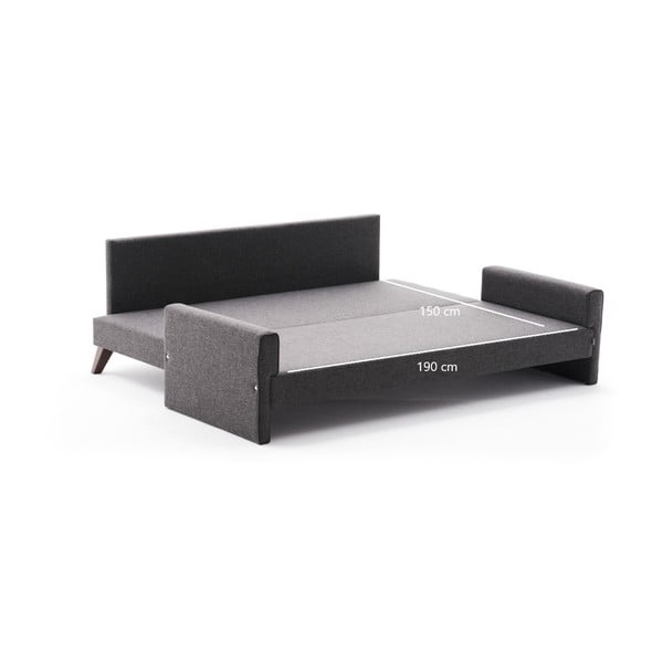Divano letto antracite 208 cm Bella - Balcab Home-image-3