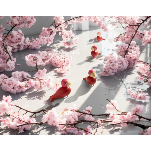 Statua in legno altezza 12,5 cm Bird Flora - Kay Bojesen Denmark-image-4