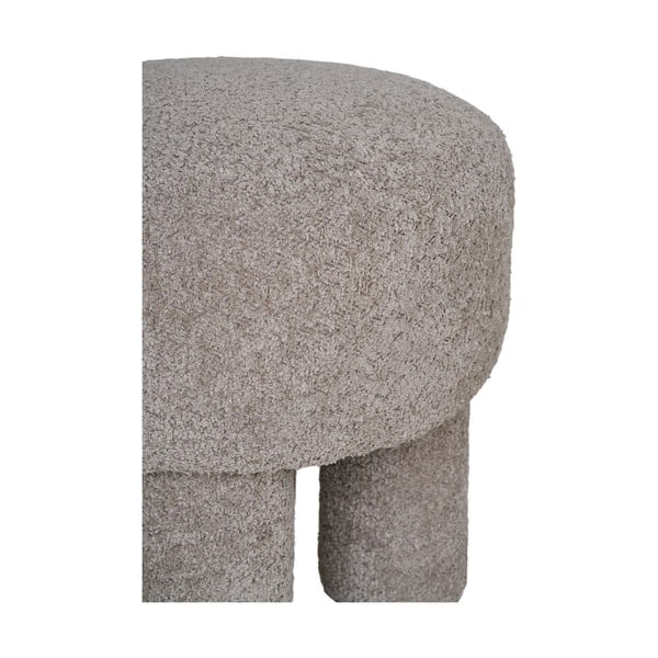 Sgabello grigio chiaro in tessuto bouclé Perth - House Nordic-image-3