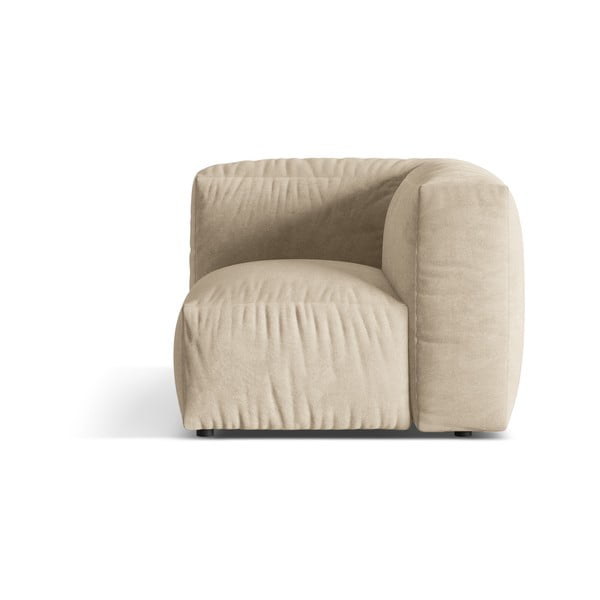 Modulo divano beige e crema in tessuto bouclé (angolo variabile) Martina - Micadoni Home