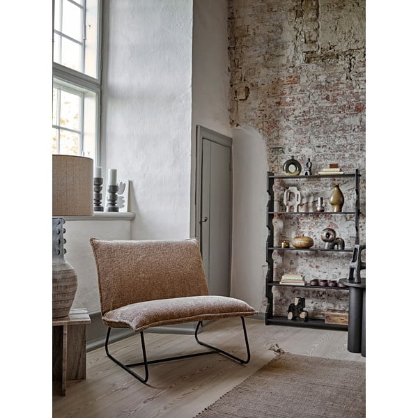 Libreria in legno di pino nero 84x140x20 cm Savoya - Bloomingville-image-1