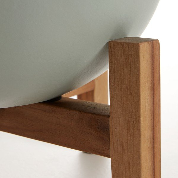 Vaso verde con supporto, altezza 36 cm Denpasar - Kave Home-image-2