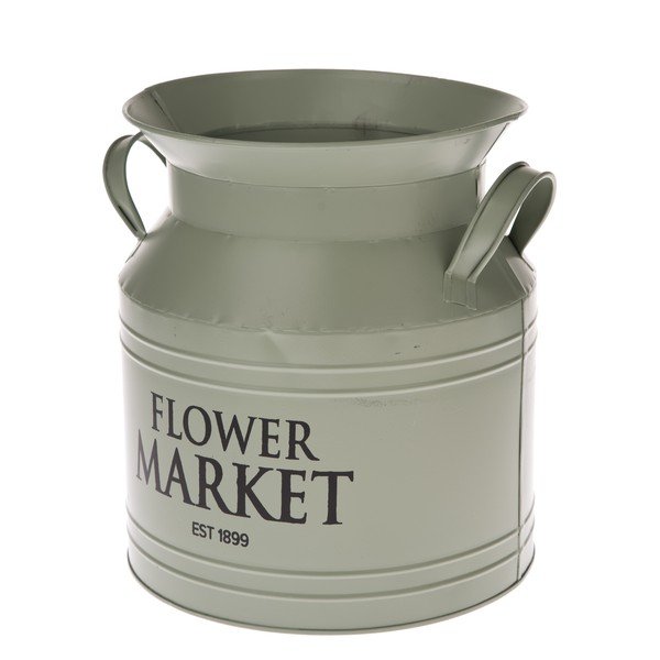 Vaso da fiori in metallo verde Mercato dei fiori, ø 20 cm - Dakls