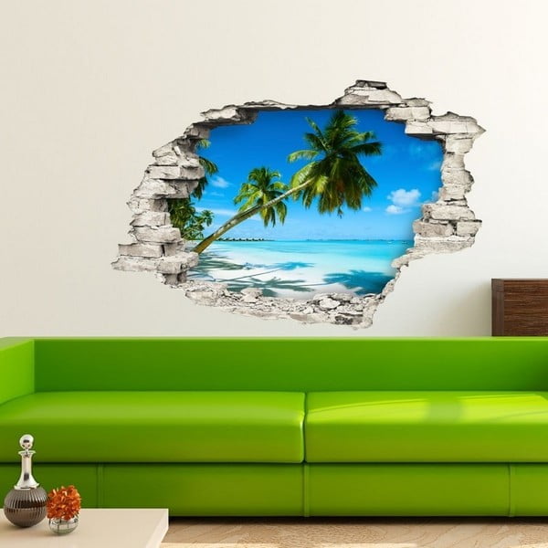 Adesivo Paesaggio sulla spiaggia, 60 x 90 cm - Ambiance