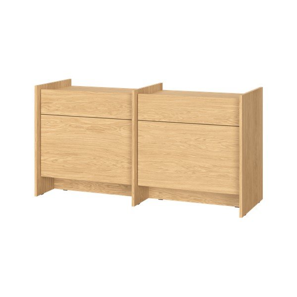 Credenza di colore naturale con effetto rovere 146x76x51 cm Hido – noo.ma