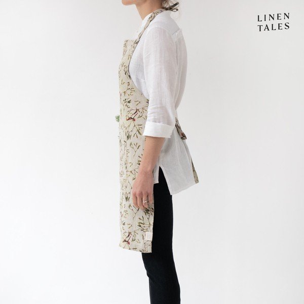 Grembiule in lino con motivo natalizio Mistletoe - Linen Tales-image-1