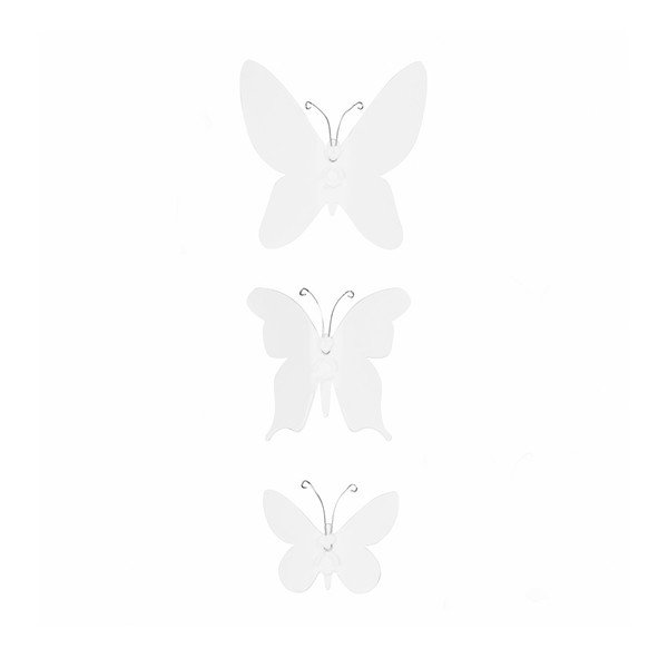 Set di 9 decorazioni murali 3D bianche Butterflies - Umbra-image-2