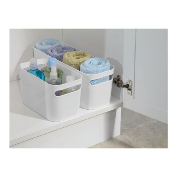 Cesto portaoggetti bianco , 25,4 x 15,24 x 12,7 cm Una - iDesign-image-1