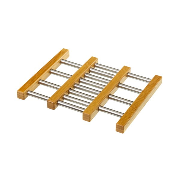 Tappeto regolabile in bambù e acciaio sotto le padelle calde - Casa Selección-image-1