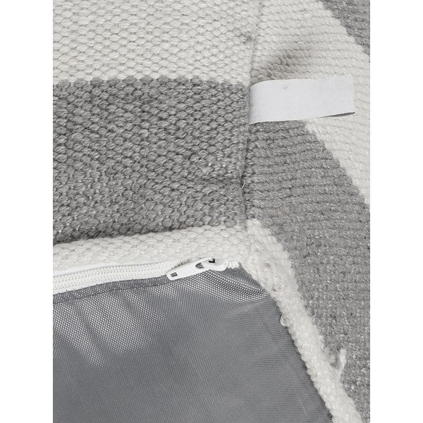 Pouf da salotto bianco e grigio Kalaidu Lani - Westwing Collection-image-2