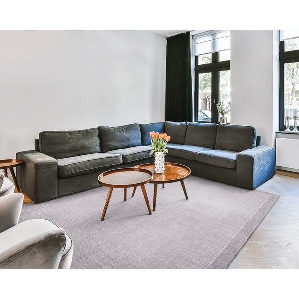 Tappeto in lana grigio 200x300 cm Linea - Agnella-image-1