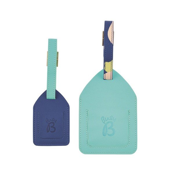 Set di 2 etichette per bagagli blu - Busy B-image-3