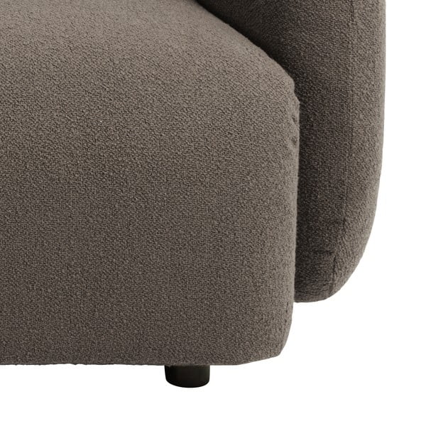 Divano angolare grigio-marrone in tessuto bouclé (angolo sinistro) Imola - Bonami Selection-image-4