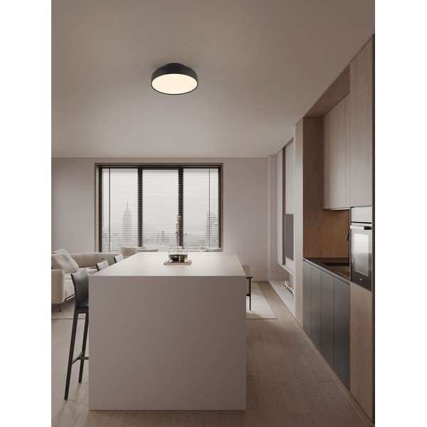Plafoniera LED nera opaca in alluminio con intensità regolabile Noelia – Nova Luce-image-1