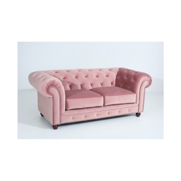 Divano rosa Orleans Velvet, 196 cm - Max Winzer-image-1