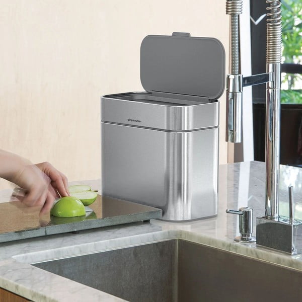 Contenitore grigio per rifiuti compostabili 4 l - simplehuman-image-1