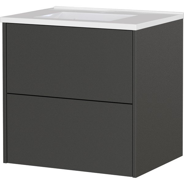 Mobile da lavabo color antracite opaco da appendere 61x61 cm Bodera – Germania