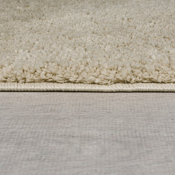 Tappeto rotondo lavabile beige in fibre riciclate 133x133 cm Fluffy - Flair Rugs-image-4