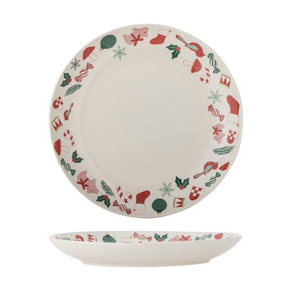 Piatto da portata color crema in gres a tema natalizio ø 28 cm Yule – Bloomingville-image-4