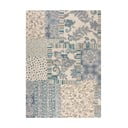 Tappeto blu/beige in lana tessuto a mano 120x170 cm Eloise Patchwork – Flair Rugs