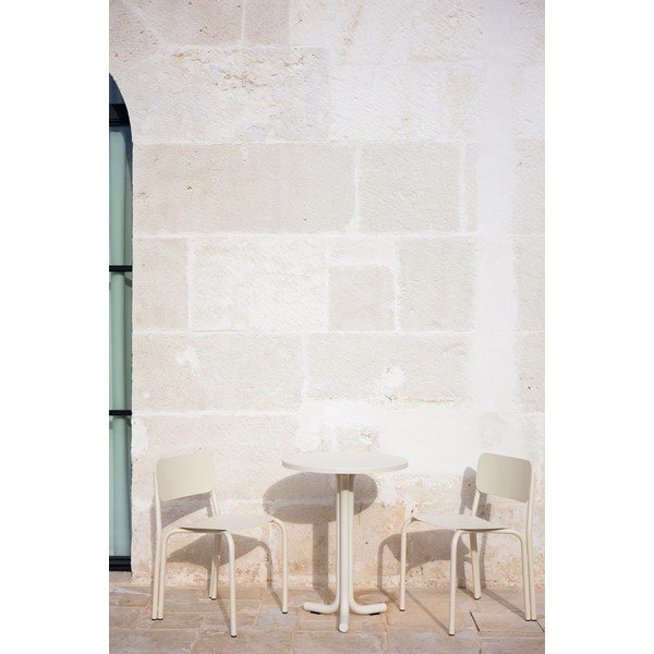 Sedia da esterno beige in metallo Kei – noo.ma-image-4