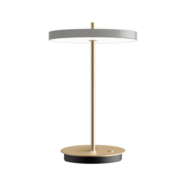 Lampada da tavolo dimmerabile a LED grigio chiaro con paralume in metallo (altezza 31 cm) Asteria Move - UMAGE-image-4