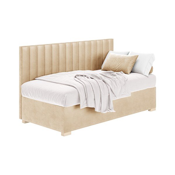 Letto da bambini beige con contenitore con materasso incluso 90x200 cm Chill – Ghado-image-3