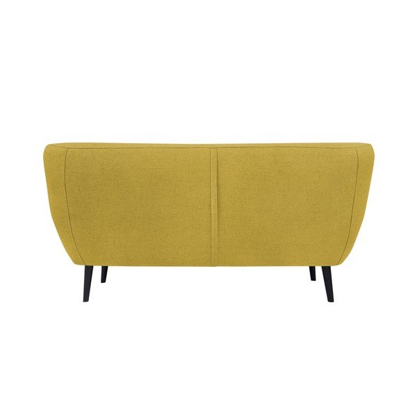 Divano a due posti giallo con gambe marroni Piemonte - Mazzini Sofas-image-3