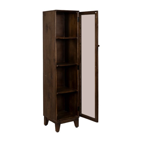 Vetrina marrone in mango massiccio 40x180x40 cm Ravi – Ixia-image-2