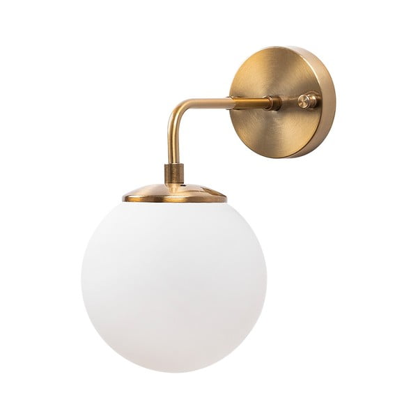 Lampada da parete in bianco e bronzo ø 15 cm Viran - Opviq lights