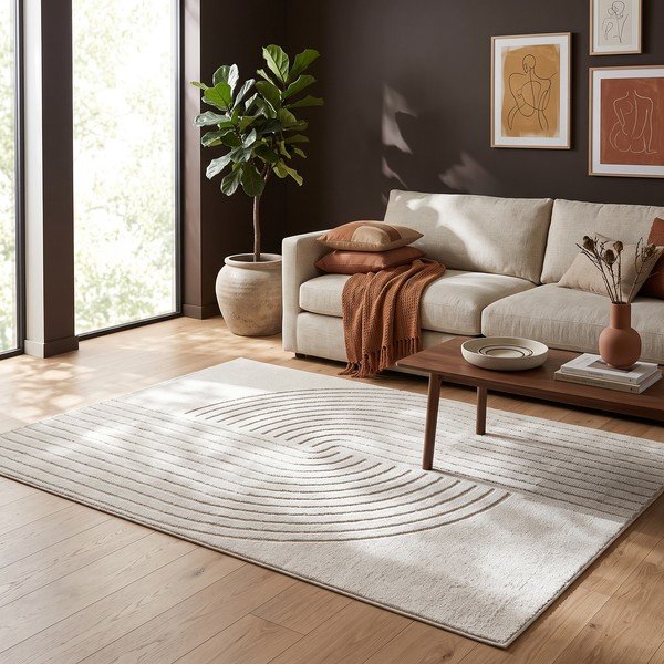 Tappeto color crema 200x290 cm Solace – ESTE-image-3