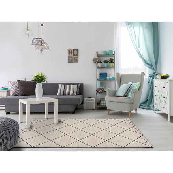 Tappeto beige Akka Line, 140 x 200 cm - Universal-image-1