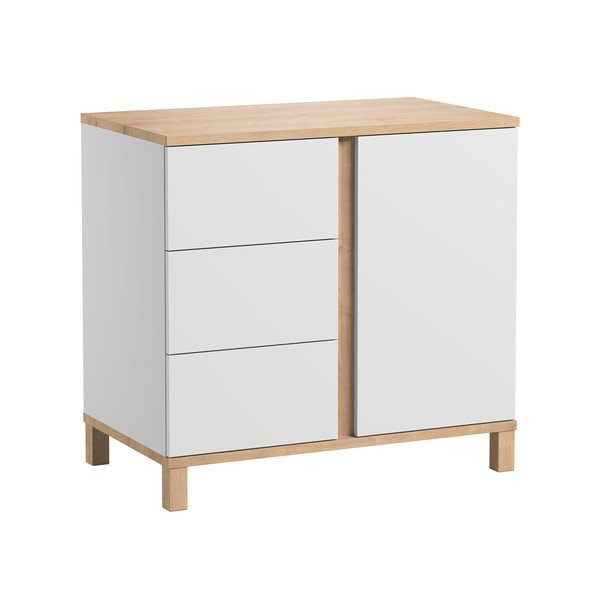 Cassettiera bianca, altezza 85 cm Altitude - Vox