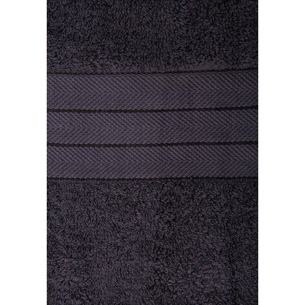 Set di 2 asciugamani in spugna di cotone antracite 70x140 cm - Good Morning-image-3