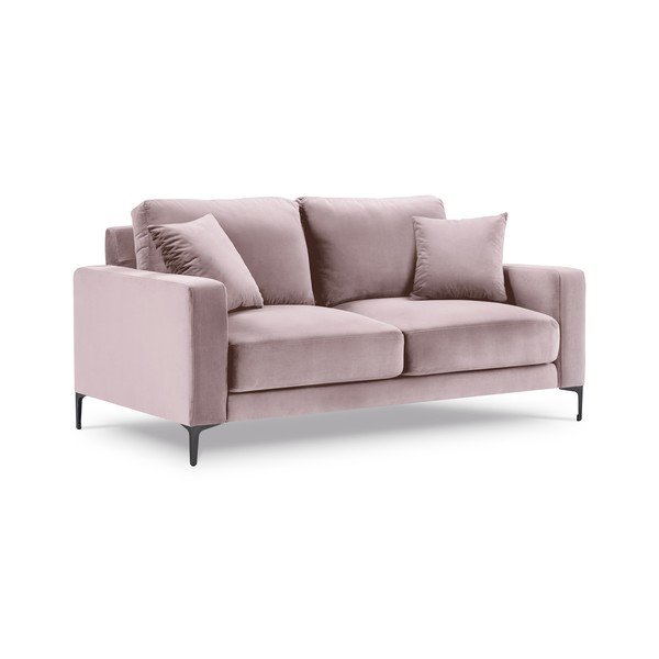 Divano in velluto rosa , 158 cm Harmony - Kooko Home-image-2