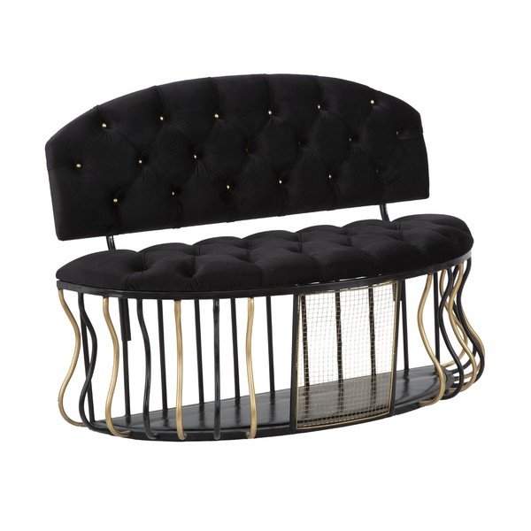 Divano nero Glam - Mauro Ferretti