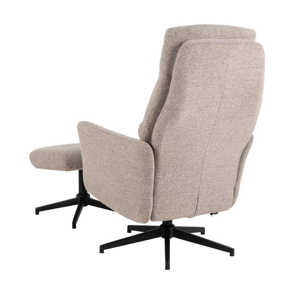 Poltrona relax beige in tessuto bouclé London - Actona-image-4