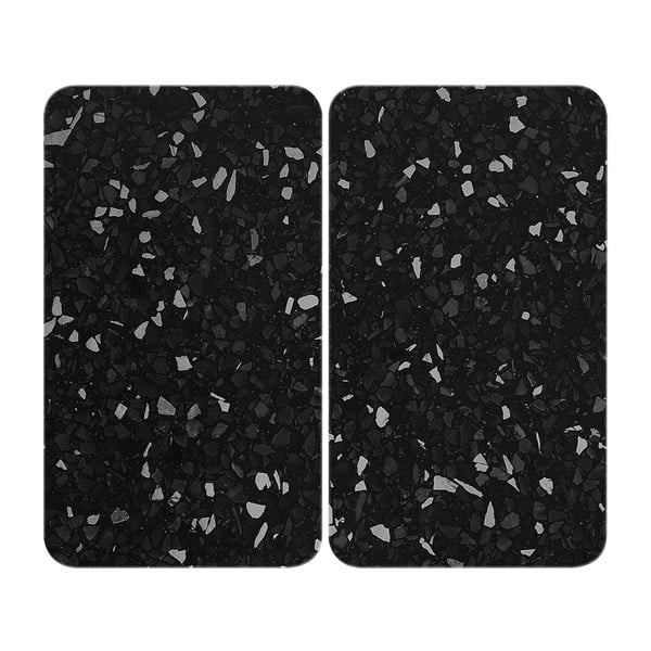 Set di 2 copri stufe in vetro nero Universal - Wenko