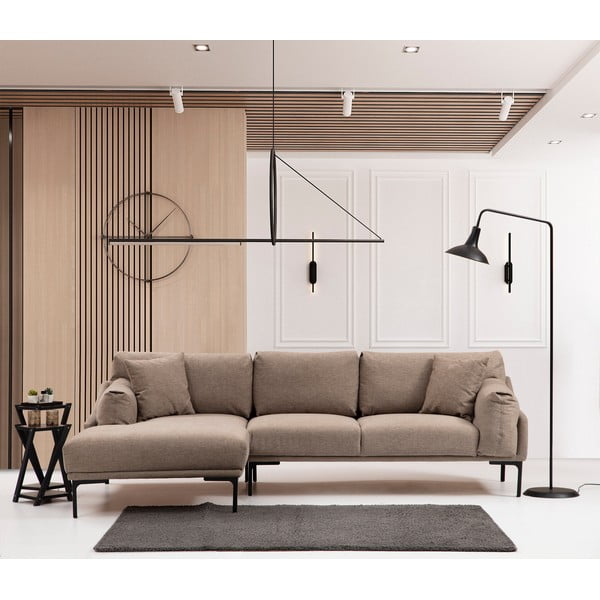 Divano angolare beige, angolo sinistro Leo - Artie-image-1