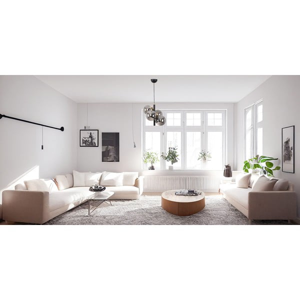 Lampada a sospensione grigio-nera con paralume in vetro ø 15 cm Forte - Squid Lighting-image-1