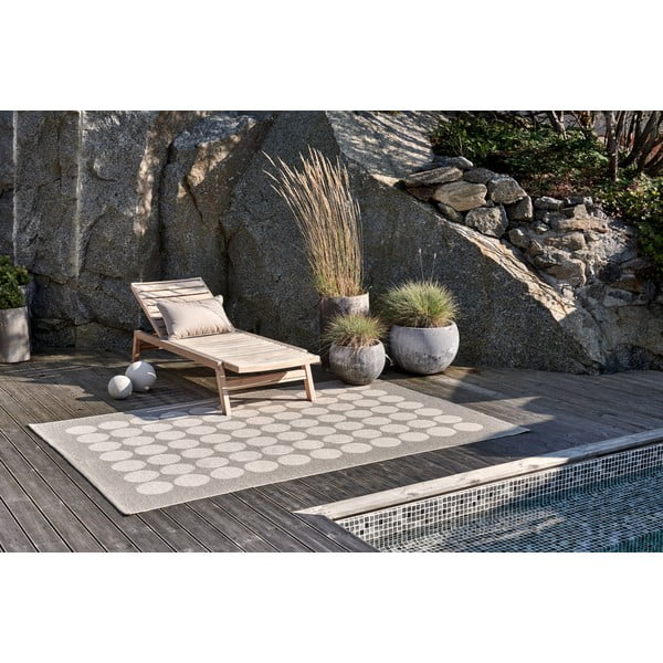 Passatoia da interno/esterno marrone/beige 70x240 cm Hugo Walnut Linen – Pappelina-image-4