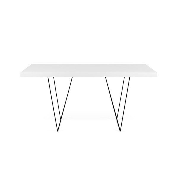 Tavolo da pranzo bianco con gambe in metallo Trestle, 90 x 160 cm Multi - TemaHome-image-2