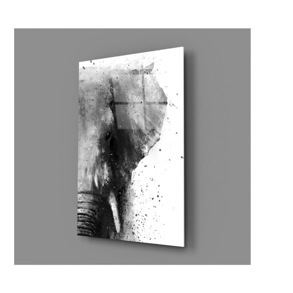 Pittura su vetro , 46 x 72 cm Elephant - Insigne-image-3